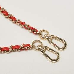 Pre Owned Tory Burch Red Leather Thea Bucket Shoulder Bag