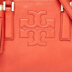 Pre Owned Tory Burch Red Leather Thea Bucket Shoulder Bag