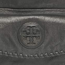 Tory Burch Black Leather Slouchy Marion Tote