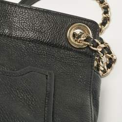 Tory Burch Black Leather Slouchy Marion Tote