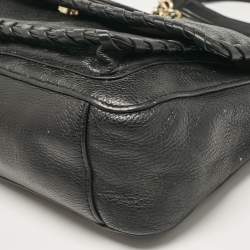 Tory Burch Black Leather Slouchy Marion Tote