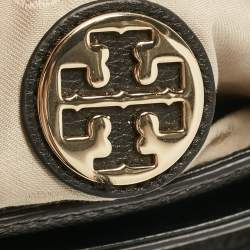 Tory Burch Black Leather Slouchy Marion Tote