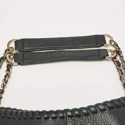 Pre Owned Tory Burch Black Leather Slouchy Marion Tote