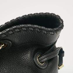 Pre Owned Tory Burch Black Leather Slouchy Marion Tote