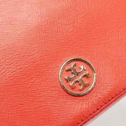 Tory Burch Orange Patent and Leather Mini Robinson Crossbody Bag