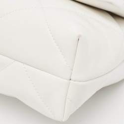 Pre Owned Tory Burch White Quilted Leather Kira Shoulder Bag