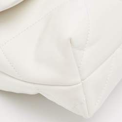 Pre Owned Tory Burch White Quilted Leather Kira Shoulder Bag