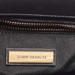 Tory Burch Black Quilted Leather Kira Top Handle Bag