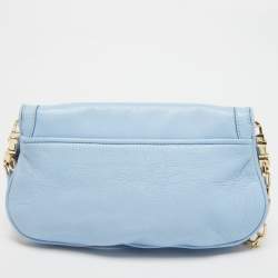 Tory Burch Blue Leather Amanda Crossbody Bag
