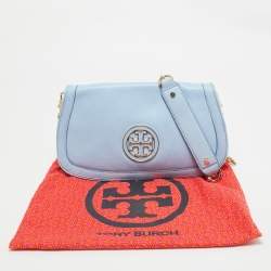 Tory Burch Blue Leather Amanda Crossbody Bag
