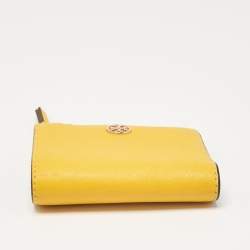 Tory Burch Mustard Leather Robinson Bifold Wallet