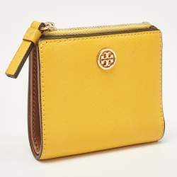 Tory Burch Mustard Leather Robinson Bifold Wallet