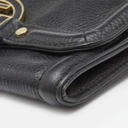 Tory Burch Black Leather Amanda Flap Continental Wallet