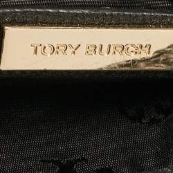 Tory Burch Black Leather Britten Flap Crossbody Bag