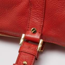 Tory Burch Orange Leather Amanda Satchel