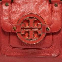 Tory Burch Orange Leather Amanda Satchel