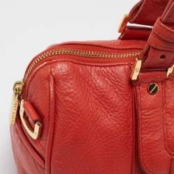 Tory Burch Orange Leather Amanda Satchel