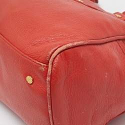 Tory Burch Orange Leather Amanda Satchel