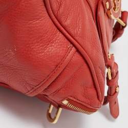 Tory Burch Orange Leather Amanda Satchel