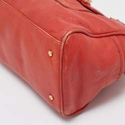Tory Burch Orange Leather Amanda Satchel
