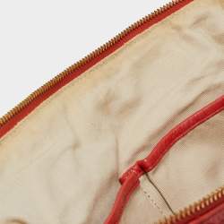 Tory Burch Orange Leather Amanda Satchel