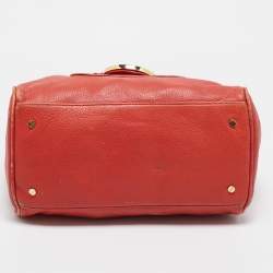 Tory Burch Orange Leather Amanda Satchel