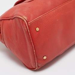 Tory Burch Orange Leather Amanda Satchel