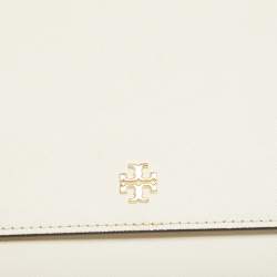 Tory Burch White Leather Emerson Wallet On Chain