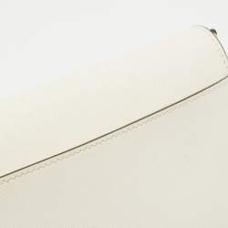 Tory Burch White Leather Emerson Wallet On Chain