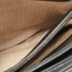 Pre Owned Tory Burch Black Chevron Leather Kira Top Handle Bag