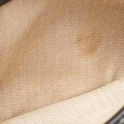 Pre Owned Tory Burch Black Chevron Leather Kira Top Handle Bag