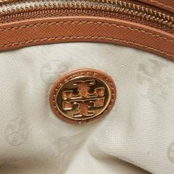 Pre Owned Tory Burch Brown Saffiano Leather Robinson Tote