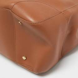 Pre Owned Tory Burch Brown Saffiano Leather Robinson Tote