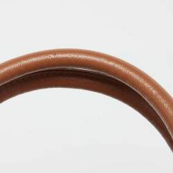 Pre Owned Tory Burch Brown Saffiano Leather Robinson Tote