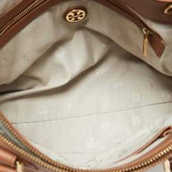Pre Owned Tory Burch Brown Saffiano Leather Robinson Tote