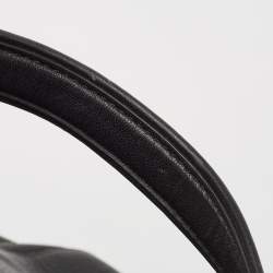 Pre Owned Tory Burch Black Leather Ivy Side Zip Tote