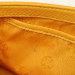 Pre Owned Tory Burch Yellow Leather Britten Shoulder Bag