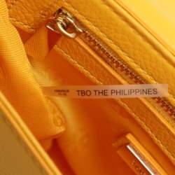 Pre Owned Tory Burch Yellow Leather Britten Shoulder Bag