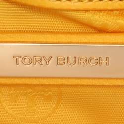 Pre Owned Tory Burch Yellow Leather Britten Shoulder Bag