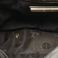 Tory Burch Black Leather Medium Fleming Shoulder Bag