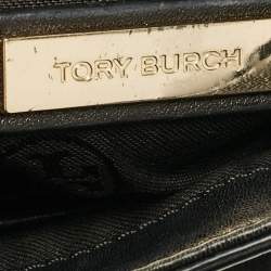 Tory Burch Black Leather Medium Fleming Shoulder Bag