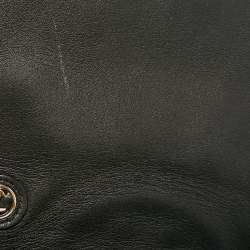 Tory Burch Black Leather Medium Fleming Shoulder Bag