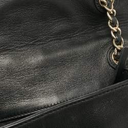 Tory Burch Black Leather Medium Fleming Shoulder Bag