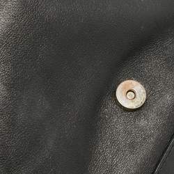 Tory Burch Black Leather Medium Fleming Shoulder Bag