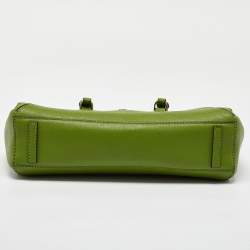 Pre Owned Tory Burch Green Saffiano Leather Robinson Tote