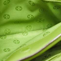 Pre Owned Tory Burch Green Saffiano Leather Robinson Tote