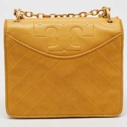 Tory Burch Mustard Leather Alexa Crossbody Bag