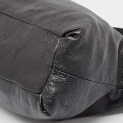 Pre Owned Tory Burch Black Leather Whipstitch Marion Tote