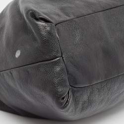 Pre Owned Tory Burch Black Leather Whipstitch Marion Tote