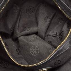 Pre Owned Tory Burch Black Leather Whipstitch Marion Tote